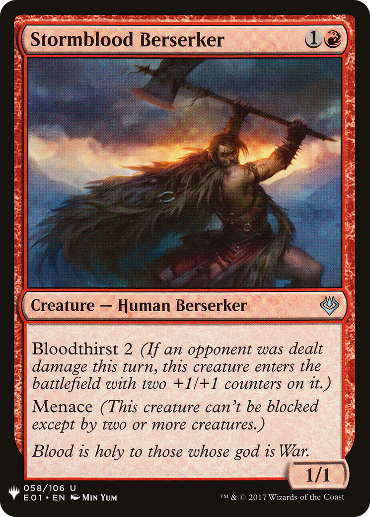 Stormblood Berserker (MB1-1070) - Mystery Booster - Premium MTG Single from Wizards of the Coast - Just $0.25! Shop now at Game Crave Tournament Store