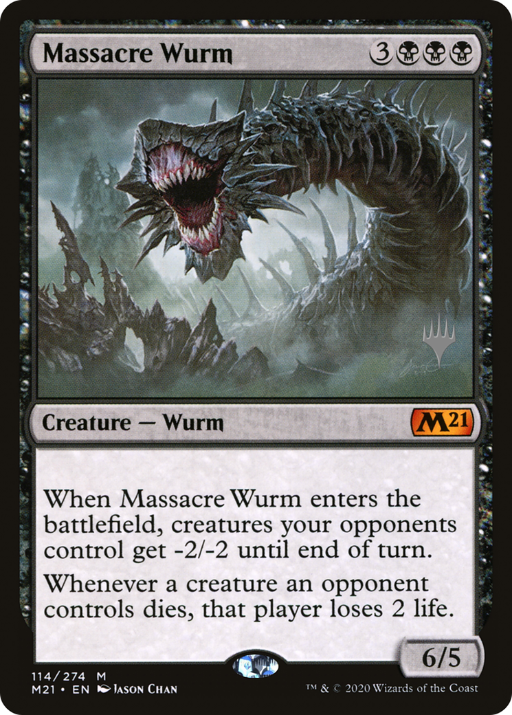 Massacre Wurm (PM21-114P) - Core Set 2021 Promos Foil - Premium MTG Single from Wizards of the Coast - Just $4.72! Shop now at Game Crave Tournament Store