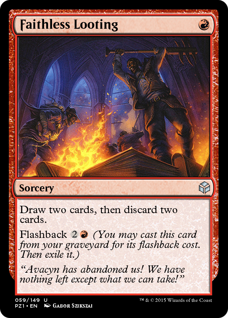 Faithless Looting (PZ1-059) - Legendary Cube Prize Pack - Premium MTG Single from Wizards of the Coast - Just $0! Shop now at Game Crave Tournament Store