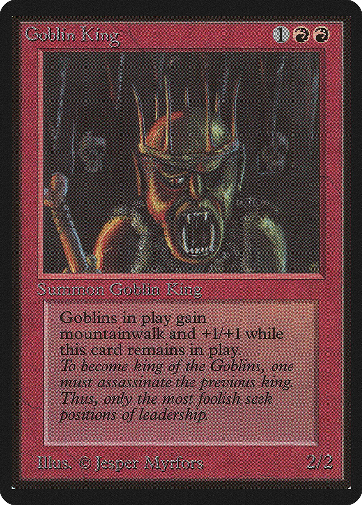 Goblin King (LEB-155) - Limited Edition Beta - Premium MTG Single from Wizards of the Coast - Just $316.80! Shop now at Game Crave Tournament Store