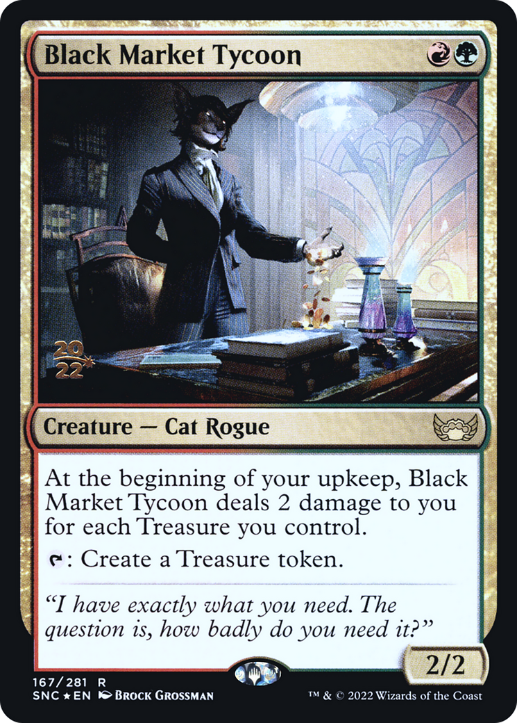 Black Market Tycoon (PSNC-167S) - Streets of New Capenna Promos Foil - Premium MTG Single from Wizards of the Coast - Just $0.08! Shop now at Game Crave Tournament Store