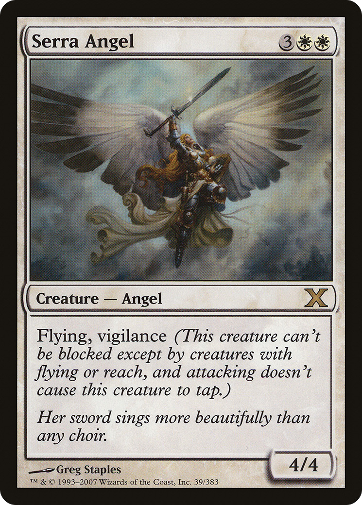 Serra Angel (10E-039) - Tenth Edition - Premium MTG Single from Wizards of the Coast - Just $0.12! Shop now at Game Crave Tournament Store
