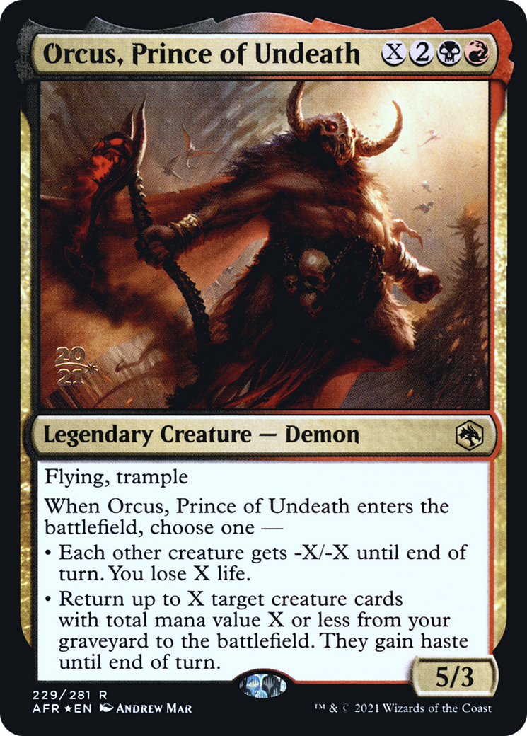 Orcus, Prince of Undeath (PAFR-229S) - Adventures in the Forgotten Realms Promos Foil - Premium MTG Single from Wizards of the Coast - Just $0.61! Shop now at Game Crave Tournament Store