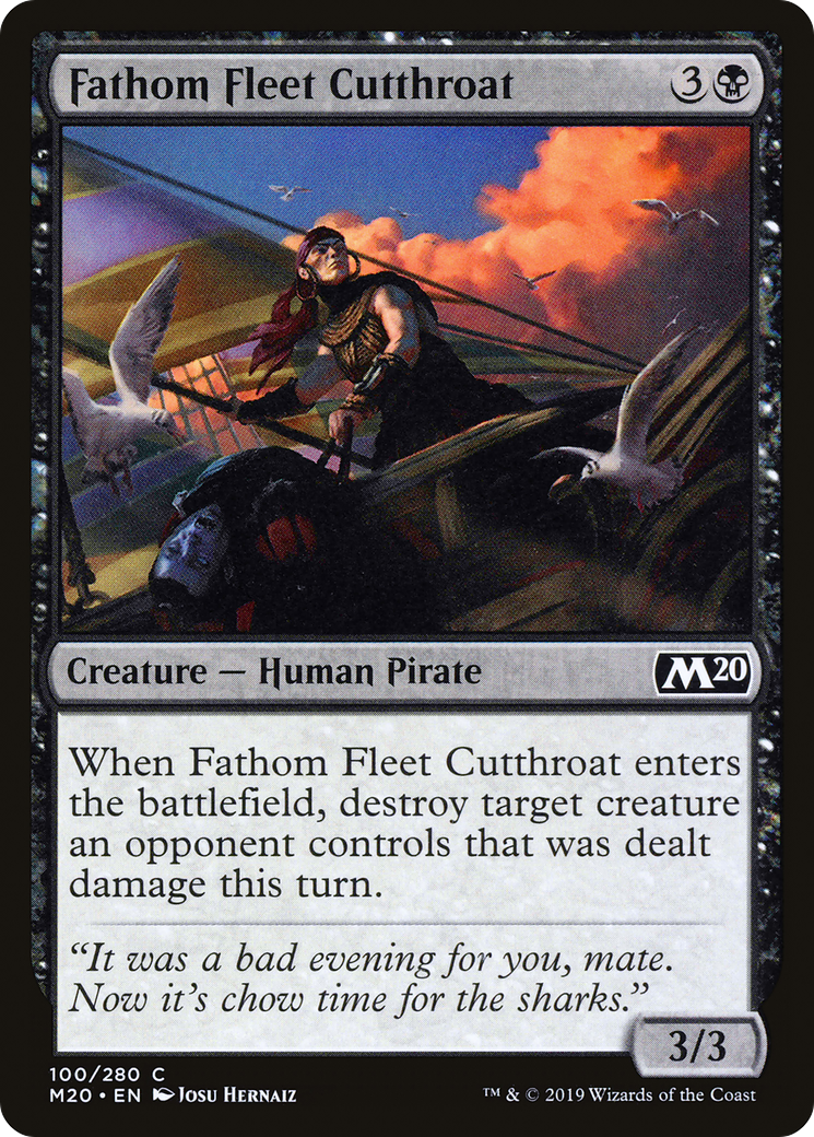 Fathom Fleet Cutthroat (M20-100) - Core Set 2020 - Premium MTG Single from Wizards of the Coast - Just $0.25! Shop now at Game Crave Tournament Store