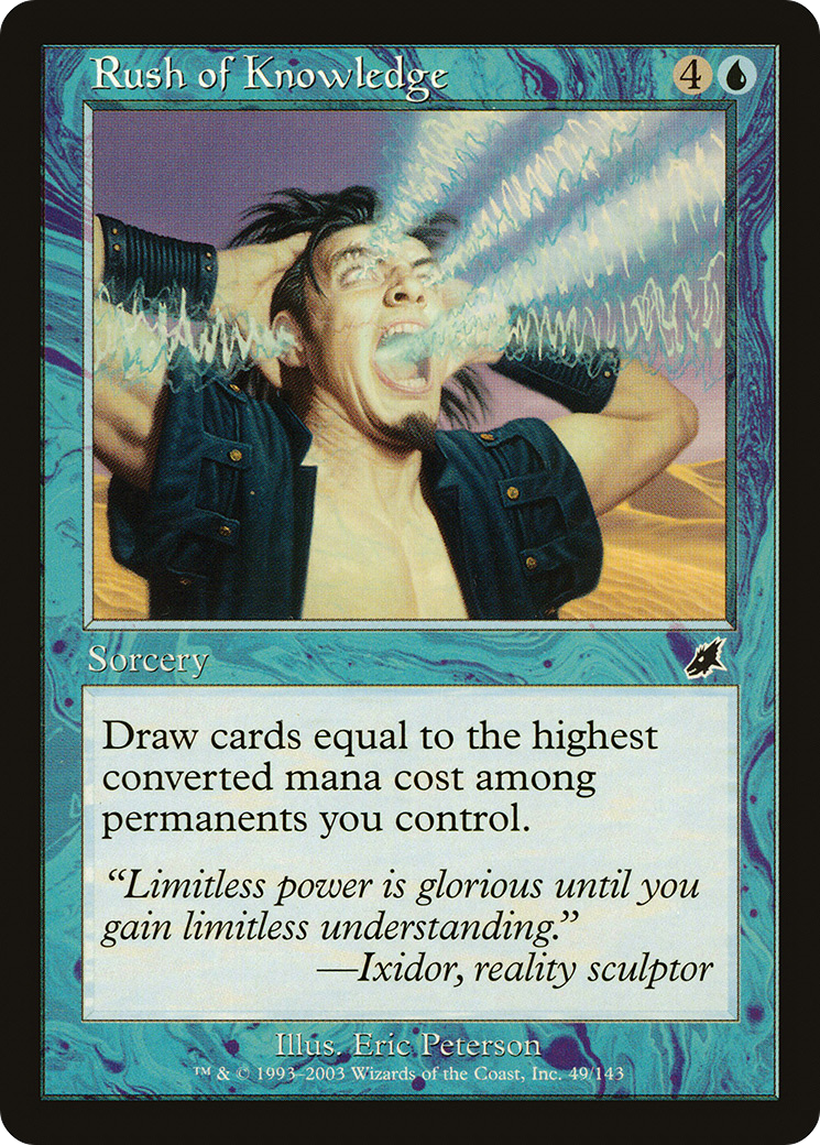 Rush of Knowledge (SCG-049) - Scourge - Premium MTG Single from Wizards of the Coast - Just $0.25! Shop now at Game Crave Tournament Store