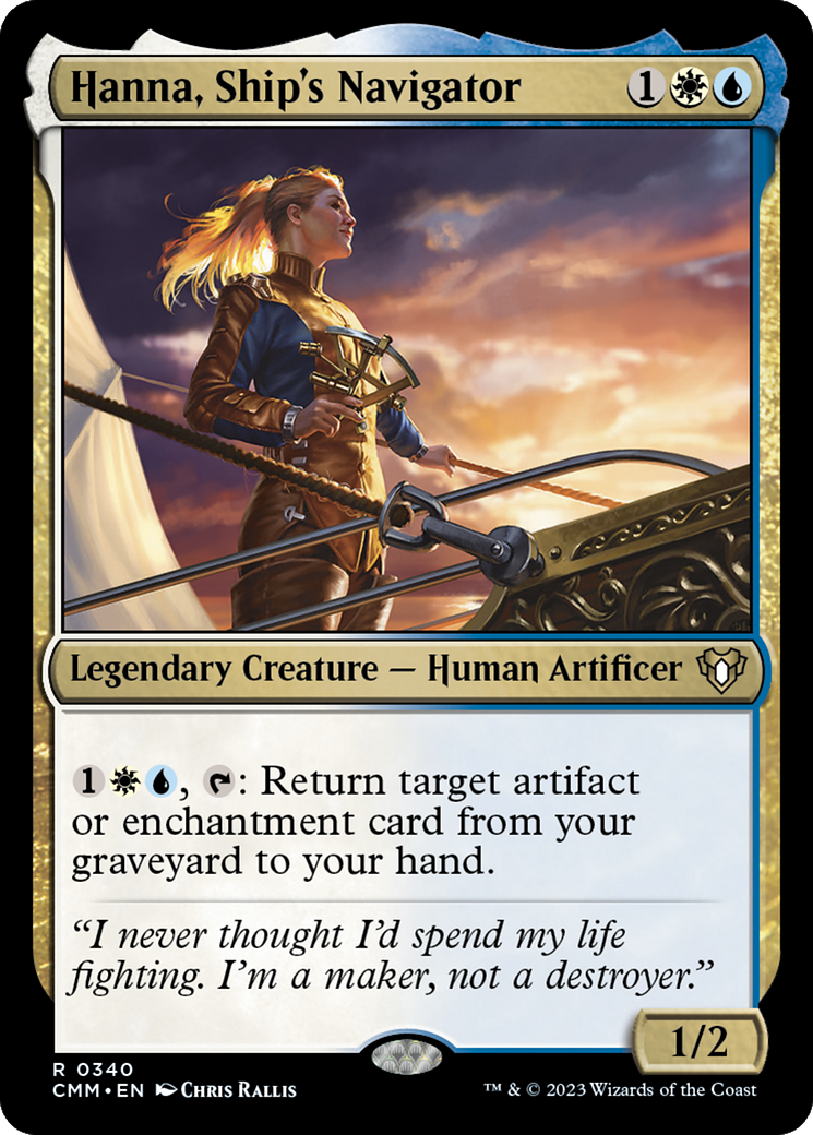 Hanna, Ship's Navigator (CMM-340) - Commander Masters - Premium MTG Single from Wizards of the Coast - Just $0.08! Shop now at Game Crave Tournament Store