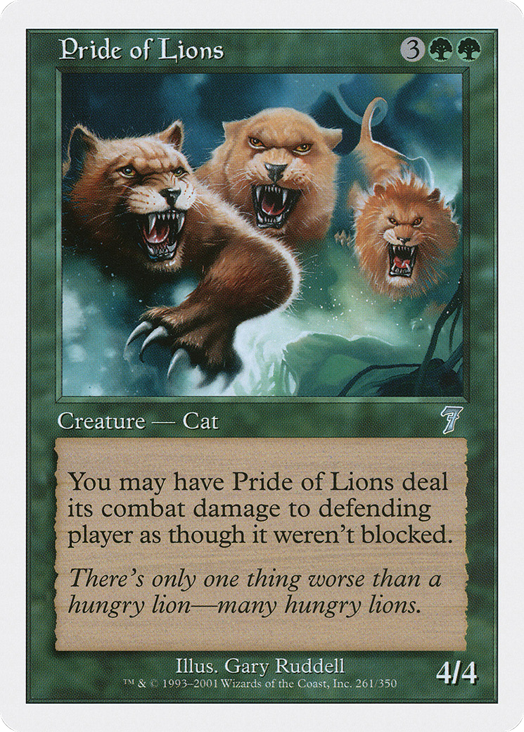 Pride of Lions (7ED-261) - Seventh Edition - Premium MTG Single from Wizards of the Coast - Just $0.24! Shop now at Game Crave Tournament Store