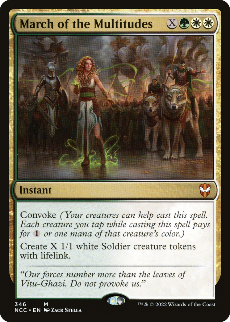 March of the Multitudes (NCC-346) - New Capenna Commander - Premium MTG Single from Wizards of the Coast - Just $0.54! Shop now at Game Crave Tournament Store