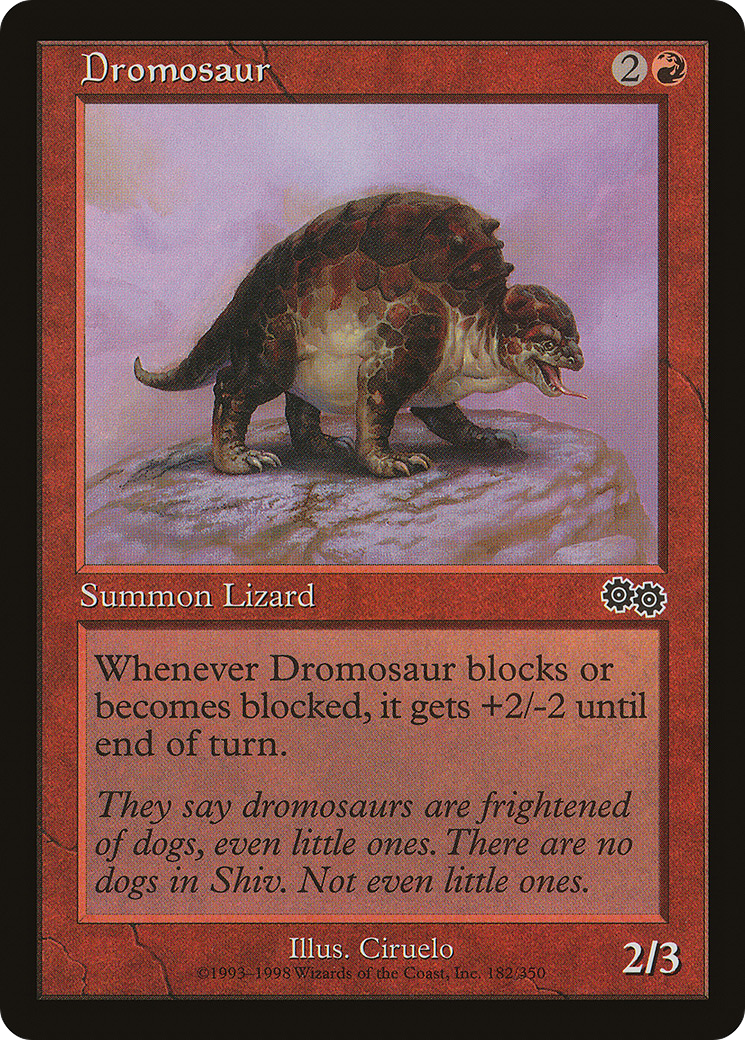 Dromosaur (USG-182) - Urza's Saga - Premium MTG Single from Wizards of the Coast - Just $0.25! Shop now at Game Crave Tournament Store