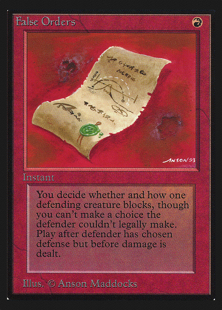 False Orders (CED-148) - Collectors' Edition - Premium MTG Single from Wizards of the Coast - Just $1.05! Shop now at Game Crave Tournament Store