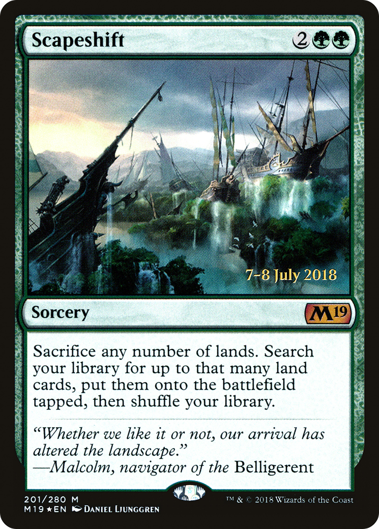Scapeshift (PM19-201S) - Core Set 2019 Promos Foil - Premium MTG Single from Wizards of the Coast - Just $9.61! Shop now at Game Crave Tournament Store