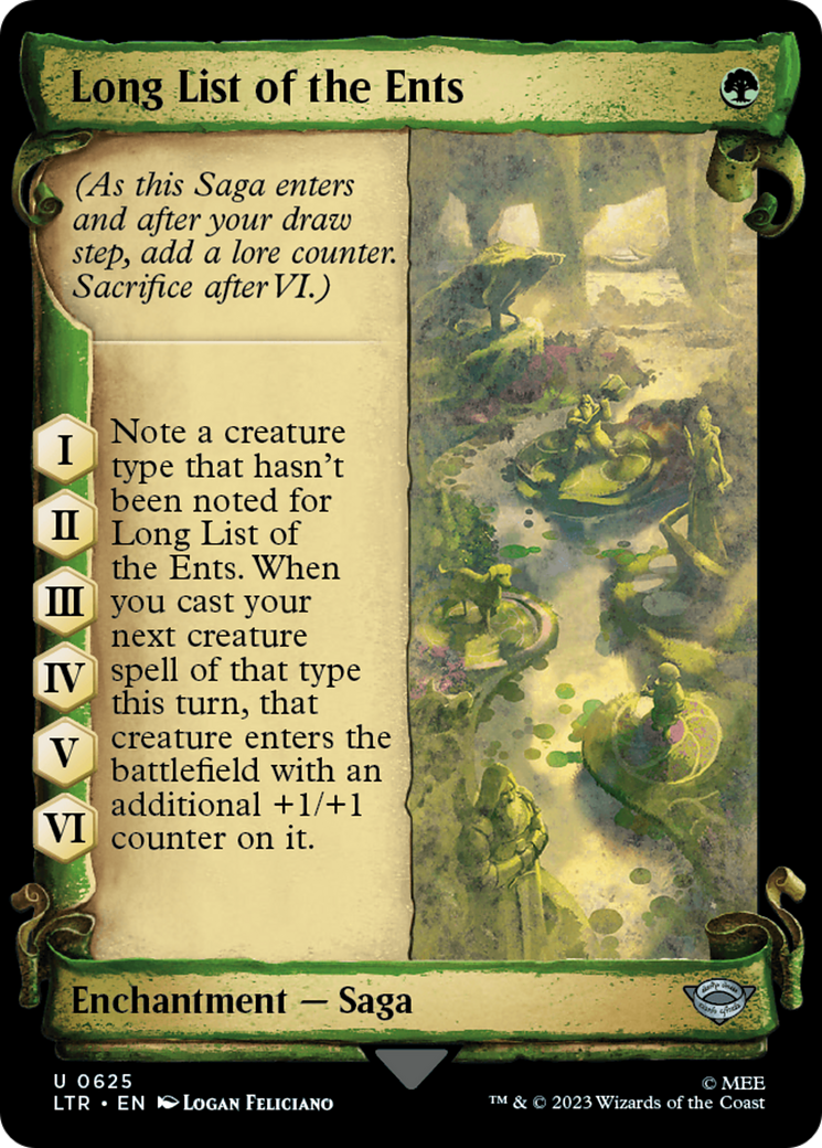 Long List of the Ents (LTR-625) - The Lord of the Rings: Tales of Middle-earth: (Showcase) Foil - Premium MTG Single from Wizards of the Coast - Just $0.08! Shop now at Game Crave Tournament Store