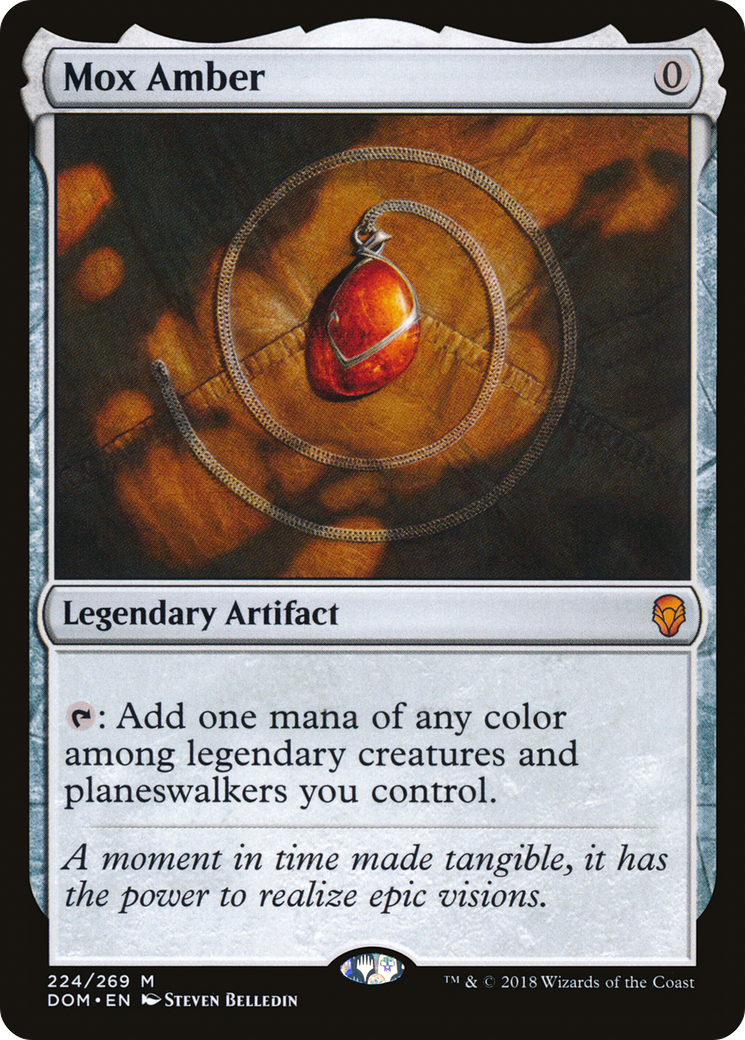 Mox Amber (DOM-224) - Dominaria Foil - Premium MTG Single from Wizards of the Coast - Just $21.78! Shop now at Game Crave Tournament Store