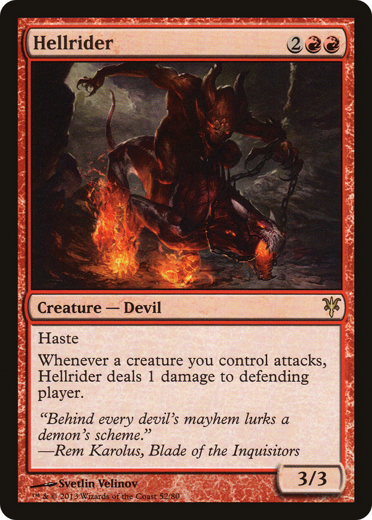 Hellrider (DDK-052) - Duel Decks: Sorin vs. Tibalt - Premium MTG Single from Wizards of the Coast - Just $0.14! Shop now at Game Crave Tournament Store