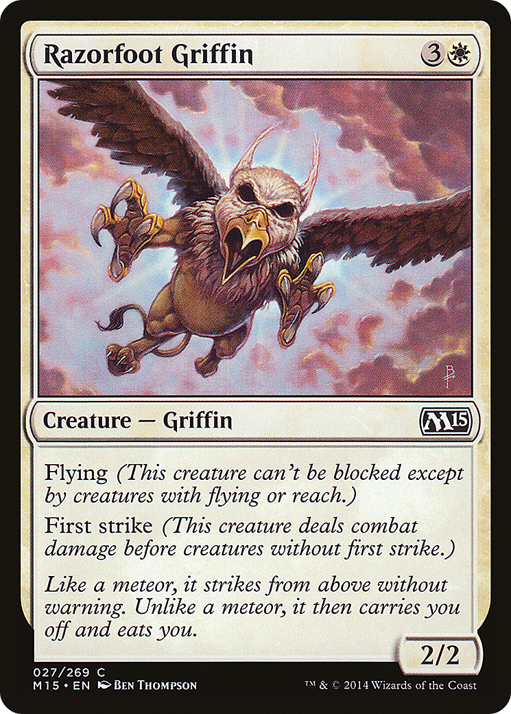 Razorfoot Griffin (M15-027) - Magic 2015 Foil - Premium MTG Single from Wizards of the Coast - Just $0.08! Shop now at Game Crave Tournament Store