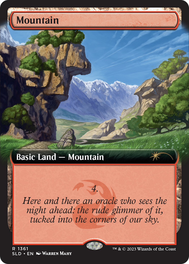 Mountain (SLD-1361) - Secret Lair Drop: (Extended Art) Foil - Premium MTG Single from Wizards of the Coast - Just $0.77! Shop now at Game Crave Tournament Store