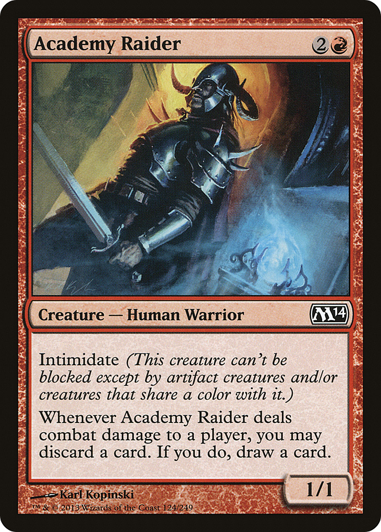 Academy Raider (M14-124) - Magic 2014 Foil - Premium MTG Single from Wizards of the Coast - Just $0.09! Shop now at Game Crave Tournament Store