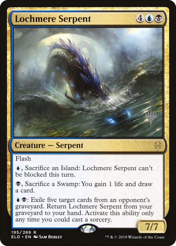 Lochmere Serpent (PELD-195P) - Throne of Eldraine Promos Foil - Premium MTG Single from Wizards of the Coast - Just $0.12! Shop now at Game Crave Tournament Store