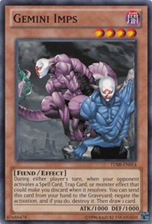 Gemini Imps (TU08-EN014) - Turbo Pack: Booster Eight Unlimited - Premium Yugioh Single from Konami - Just $1.34! Shop now at Game Crave Tournament Store