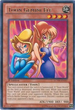 Toon Gemini Elf (LCYW-EN107) - Legendary Collection 3: Yugi's World 1st Edition - Premium Yugioh Single from Konami - Just $0.36! Shop now at Game Crave Tournament Store