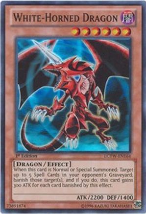 White-Horned Dragon (LCYW-EN164) - Legendary Collection 3: Yugi's World 1st Edition - Premium Yugioh Single from Konami - Just $0.55! Shop now at Game Crave Tournament Store