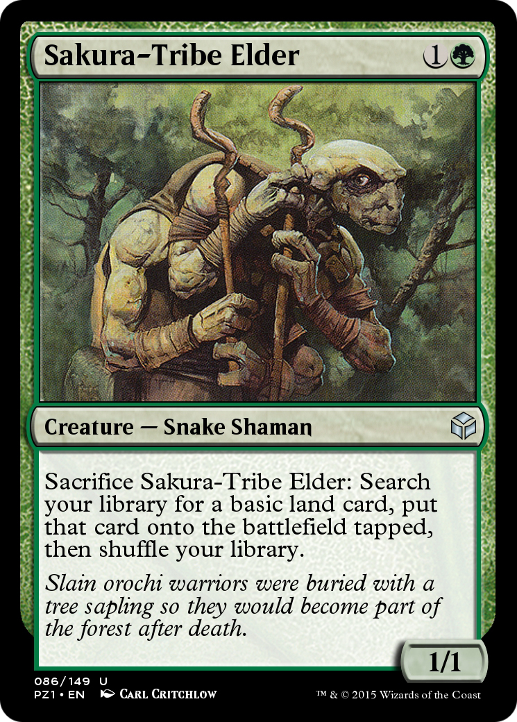 Sakura-Tribe Elder (PZ1-086) - Legendary Cube Prize Pack Foil - Premium MTG Single from Wizards of the Coast - Just $0! Shop now at Game Crave Tournament Store