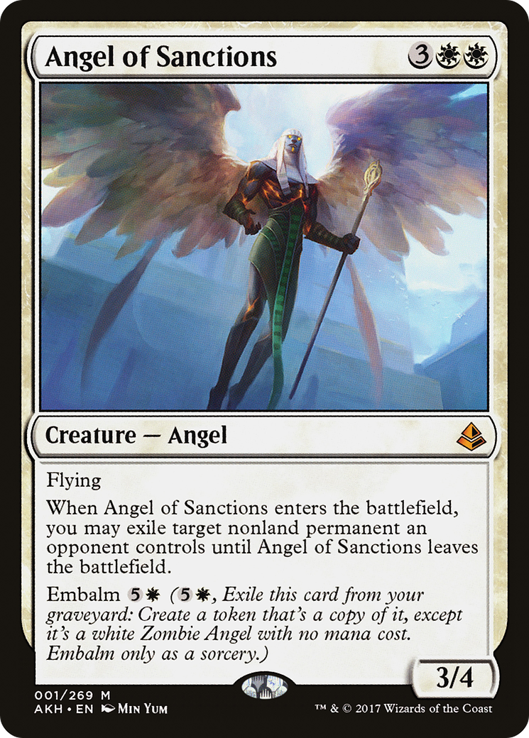 Angel of Sanctions (AKH-001) - Amonkhet - Premium MTG Single from Wizards of the Coast - Just $0.66! Shop now at Game Crave Tournament Store