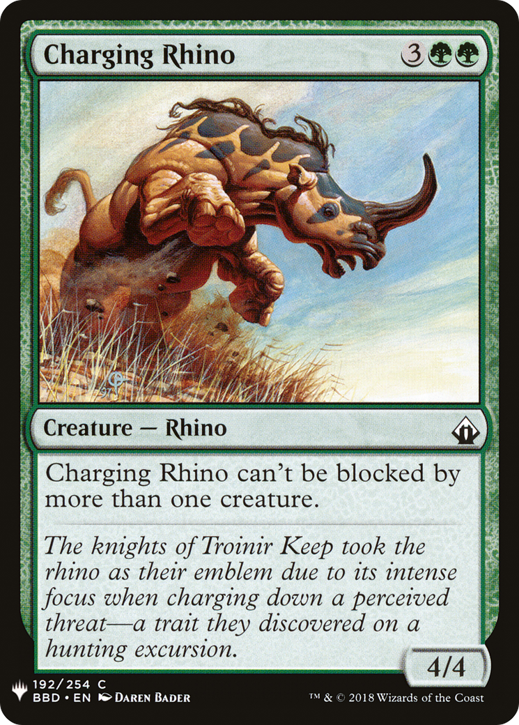 Charging Rhino (MB1-1160) - Mystery Booster - Premium MTG Single from Wizards of the Coast - Just $0.08! Shop now at Game Crave Tournament Store
