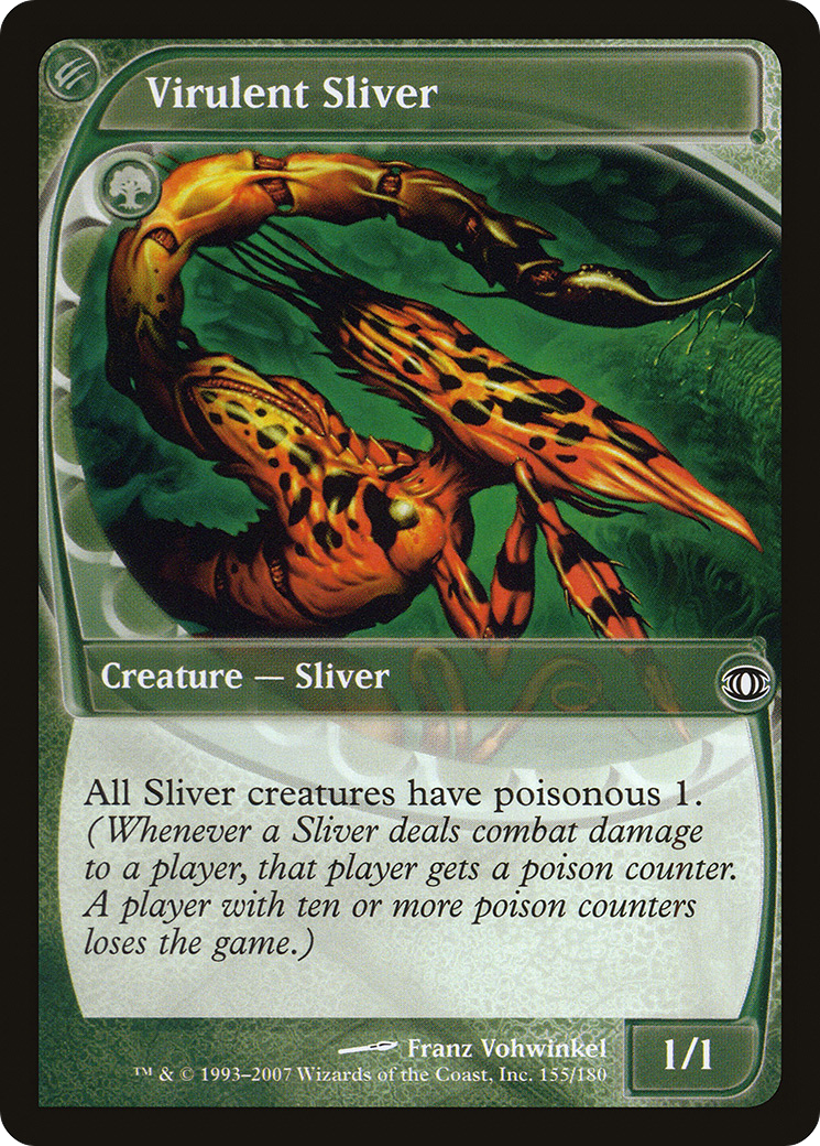 Virulent Sliver (FUT-155) - Future Sight - Premium MTG Single from Wizards of the Coast - Just $0.28! Shop now at Game Crave Tournament Store