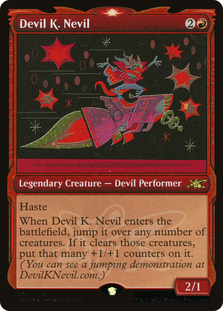 Devil K. Nevil (UNF-500) - Unfinity: (Showcase) Foil - Premium MTG Single from Wizards of the Coast - Just $0.08! Shop now at Game Crave Tournament Store