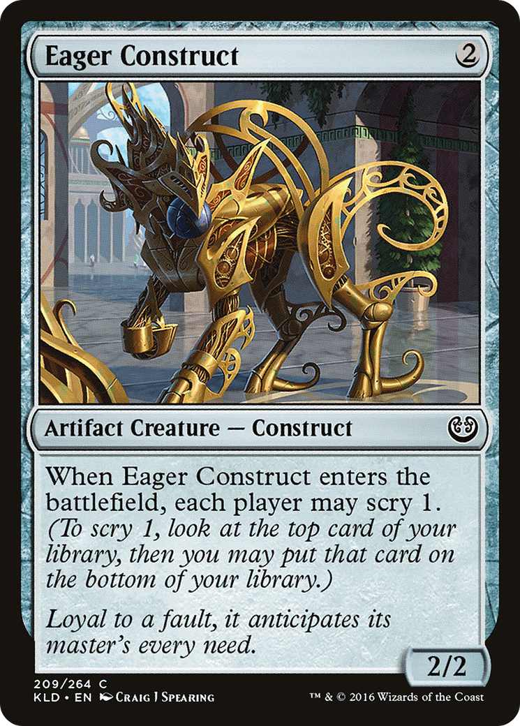 Eager Construct (KLD-209) - Kaladesh - Premium MTG Single from Wizards of the Coast - Just $0.08! Shop now at Game Crave Tournament Store