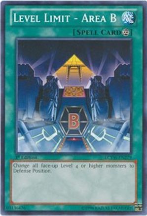 Level Limit - Area B (LCYW-EN279) - Legendary Collection 3: Yugi's World 1st Edition - Premium Yugioh Single from Konami - Just $4.14! Shop now at Game Crave Tournament Store