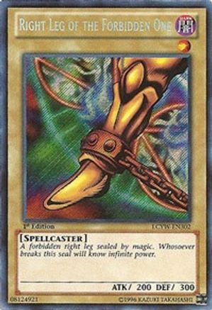 Right Leg of the Forbidden One (LCYW-EN302) - Legendary Collection 3: Yugi's World Unlimited - Premium Yugioh Single from Konami - Just $5.40! Shop now at Game Crave Tournament Store