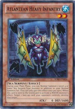 Atlantean Heavy Infantry (SDRE-EN004) - Structure Deck: Realm of the Sea Emperor 1st Edition - Premium Yugioh Single from Konami - Just $6.56! Shop now at Game Crave Tournament Store
