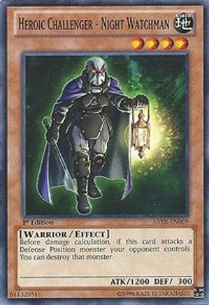 Heroic Challenger - Night Watchman (ABYR-EN009) - Abyss Rising 1st Edition - Premium Yugioh Single from Konami - Just $0.25! Shop now at Game Crave Tournament Store