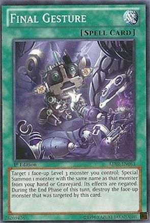 Final Gesture (ABYR-EN063) - Abyss Rising Unlimited - Premium Yugioh Single from Konami - Just $0.25! Shop now at Game Crave Tournament Store