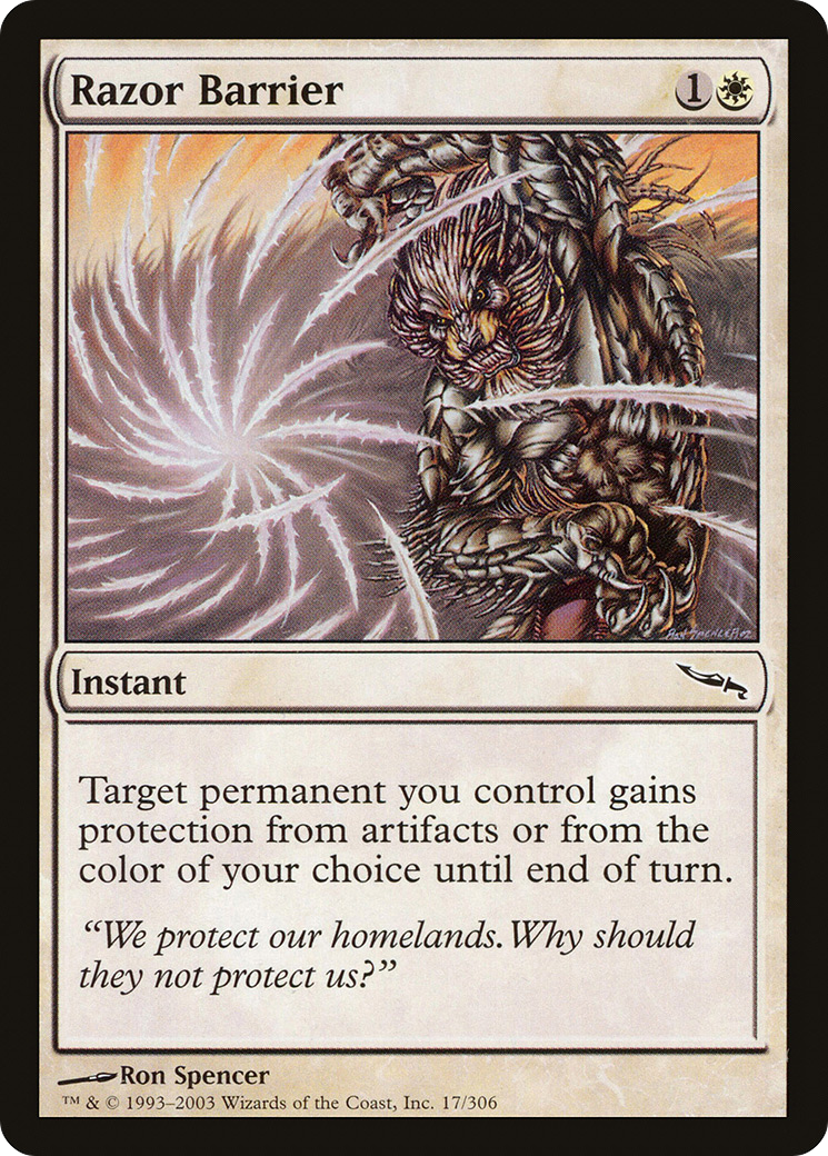 Razor Barrier (MRD-017) - Mirrodin - Premium MTG Single from Wizards of the Coast - Just $0.08! Shop now at Game Crave Tournament Store