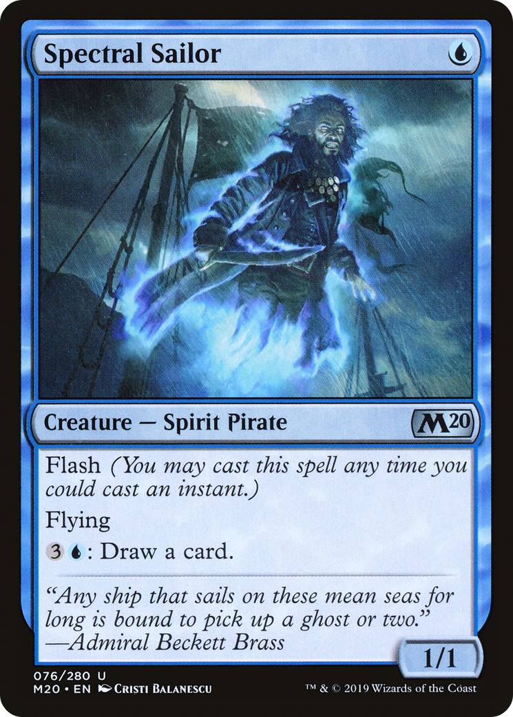 Spectral Sailor (M20-076) - Core Set 2020 - Premium MTG Single from Wizards of the Coast - Just $0.08! Shop now at Game Crave Tournament Store