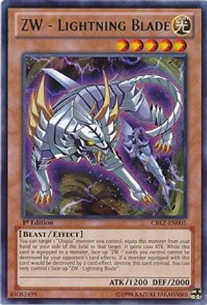 ZW - Lightning Blade (CBLZ-EN005) - Cosmo Blazer Unlimited - Premium Yugioh Single from Konami - Just $0.64! Shop now at Game Crave Tournament Store