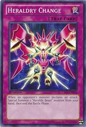 Heraldry Change (CBLZ-EN070) - Cosmo Blazer 1st Edition - Premium Yugioh Single from Konami - Just $0.25! Shop now at Game Crave Tournament Store