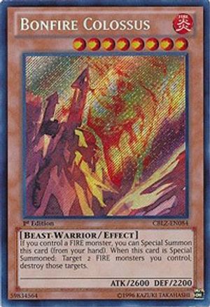 Bonfire Colossus (CBLZ-EN084) - Cosmo Blazer 1st Edition - Premium Yugioh Single from Konami - Just $0.71! Shop now at Game Crave Tournament Store