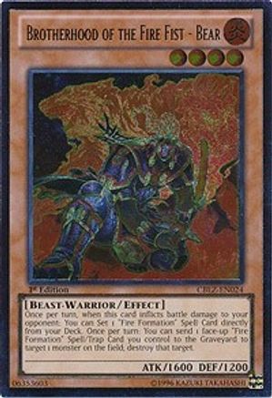 Brotherhood of the Fire Fist - Bear (UTR) (CBLZ-EN024) - Cosmo Blazer Unlimited - Premium Yugioh Single from Konami - Just $10.26! Shop now at Game Crave Tournament Store