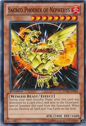 Sacred Phoenix of Nephthys (SDOK-EN004) - Structure Deck: Onslaught of the Fire Kings 1st Edition - Premium Yugioh Single from Konami - Just $0.25! Shop now at Game Crave Tournament Store