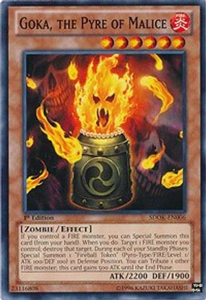 Goka, the Pyre of Malice (SDOK-EN006) - Structure Deck: Onslaught of the Fire Kings 1st Edition - Premium Yugioh Single from Konami - Just $0.29! Shop now at Game Crave Tournament Store
