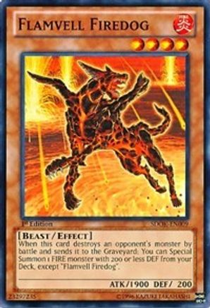 Flamvell Firedog (SDOK-EN009) - Structure Deck: Onslaught of the Fire Kings 1st Edition - Premium Yugioh Single from Konami - Just $0.26! Shop now at Game Crave Tournament Store
