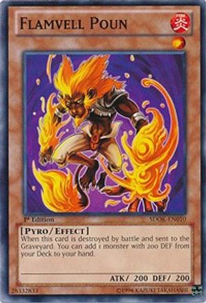 Flamvell Poun (SDOK-EN010) - Structure Deck: Onslaught of the Fire Kings 1st Edition - Premium Yugioh Single from Konami - Just $0.25! Shop now at Game Crave Tournament Store