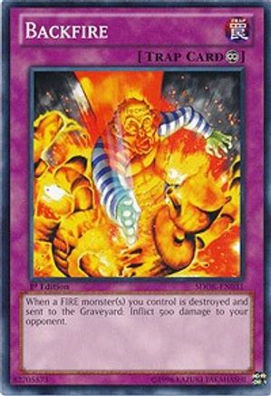 Backfire (SDOK-EN031) - Structure Deck: Onslaught of the Fire Kings 1st Edition - Premium Yugioh Single from Konami - Just $0.35! Shop now at Game Crave Tournament Store