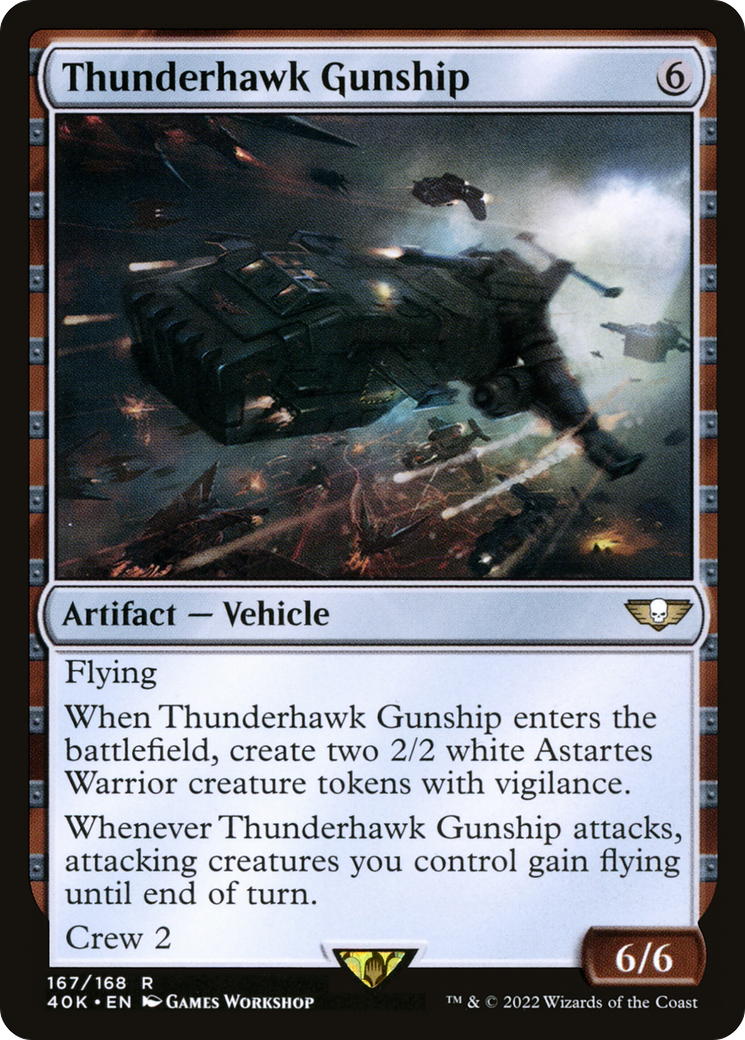 Thunderhawk Gunship (40K-167) - Warhammer 40,000 Commander - Premium MTG Single from Wizards of the Coast - Just $8.73! Shop now at Game Crave Tournament Store