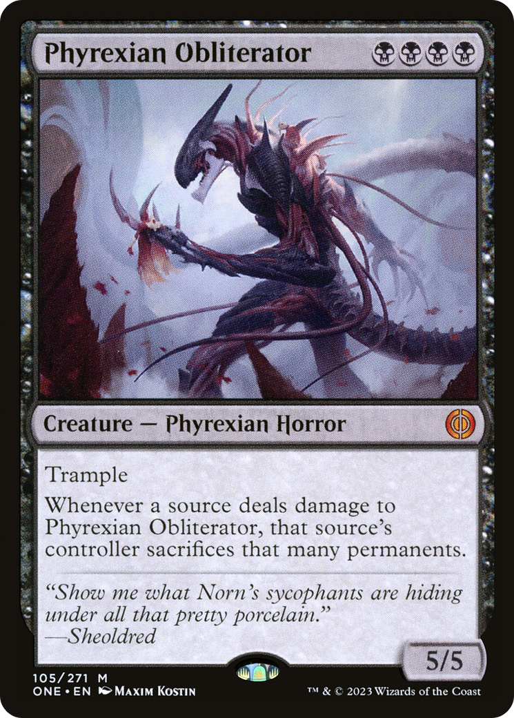 Phyrexian Obliterator (ONE-105) - Phyrexia: All Will Be One Foil - Premium MTG Single from Wizards of the Coast - Just $7.88! Shop now at Game Crave Tournament Store