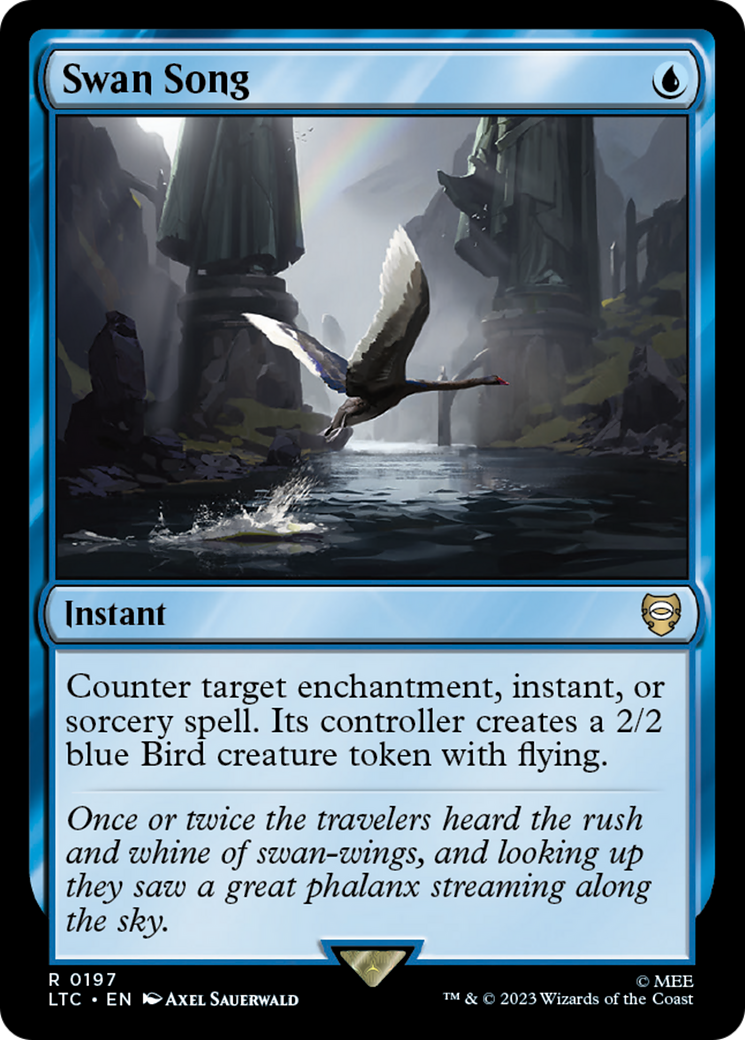 Swan Song (LTC-197) - Tales of Middle-earth Commander - Premium MTG Single from Wizards of the Coast - Just $2.56! Shop now at Game Crave Tournament Store